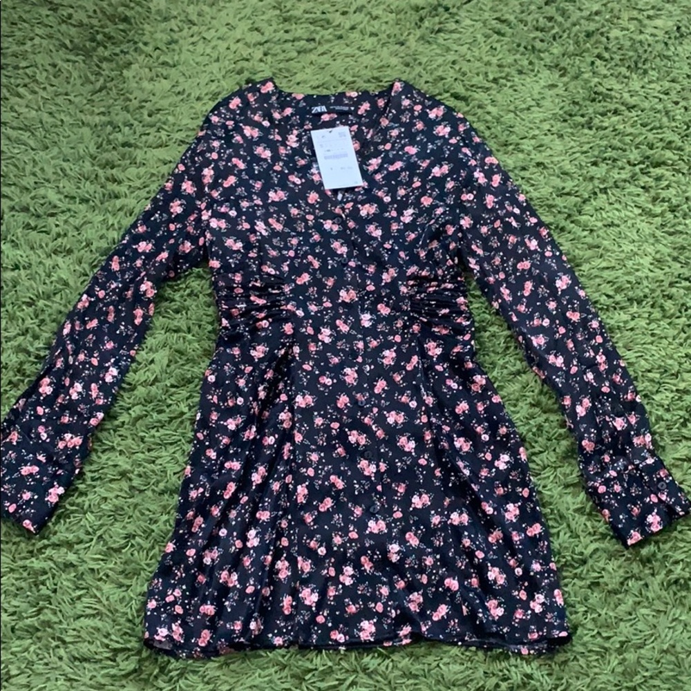 Zara floral print dress